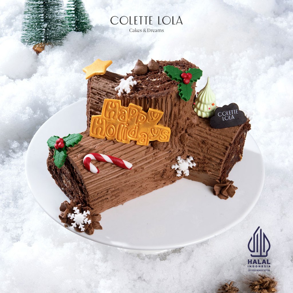 

Kue / Cake Christmas Colette Lola Bûche de Noël - Round 20cm