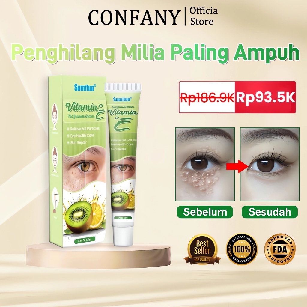 CONFANY Salep Penghilang Milia Paling Ampuh Salep Milia Di Bawah Mata Obat Milia Cream Milia Ampuh B