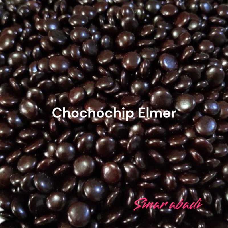 

Chocochip coklat Elmer kemasan 100gr setengah bulat