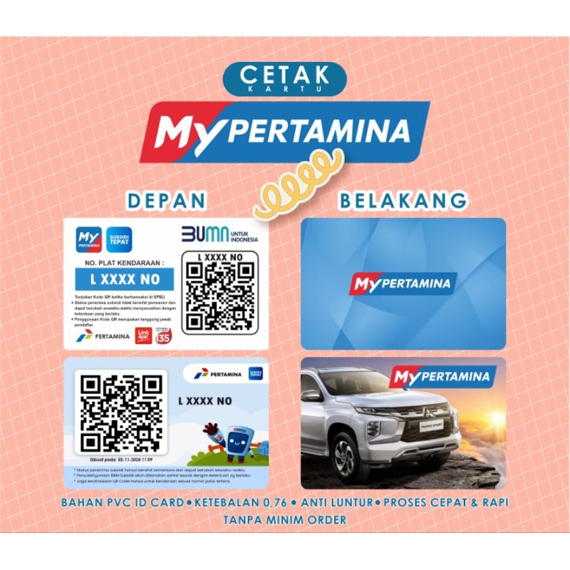 

LANGSUNG JADI SATU HARI!!! Member CARD /id card /barcode my pertamina