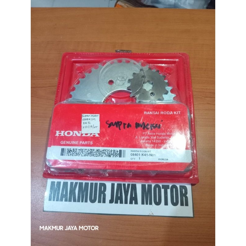 DIJAMIN 100%ORIGINAL AHM!!!GEARSET K41 GIRSET SUPRA X 125 FI GIR PAKET SUPRA X 125 FI BARANG 100% AS