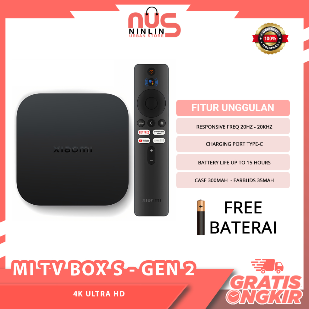 TV Box S 2nd Gen│4K Ultra HD Streaming Media Player Quad-core Cortex A55 BT5.2 Smart TV Box (Global 