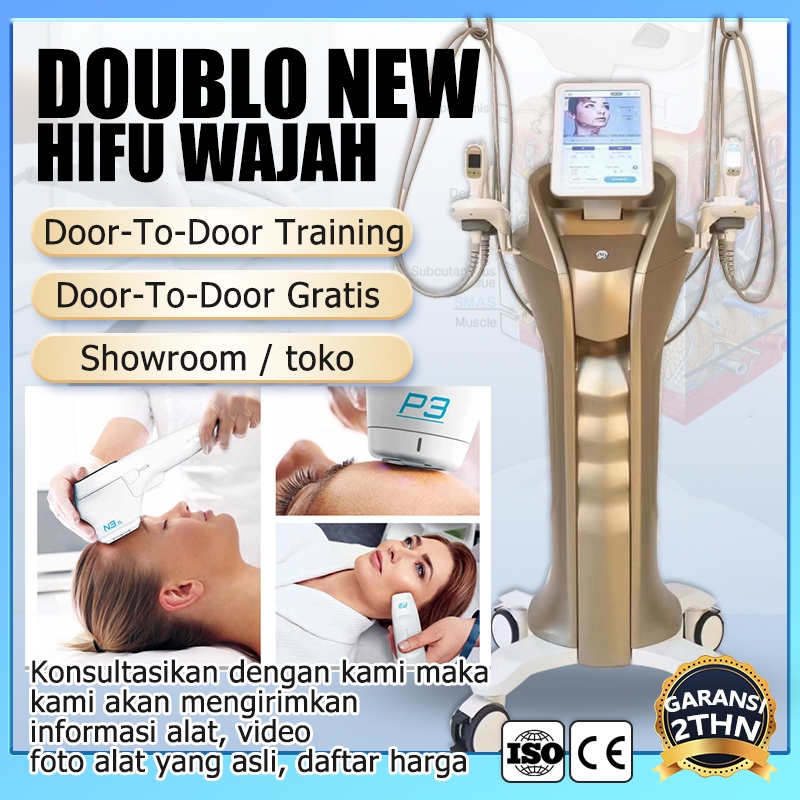 new Doublo mesin hifu wajah Ultrasound terfokus intensitas tinggi 7d emas hifu anti keriput kulit me