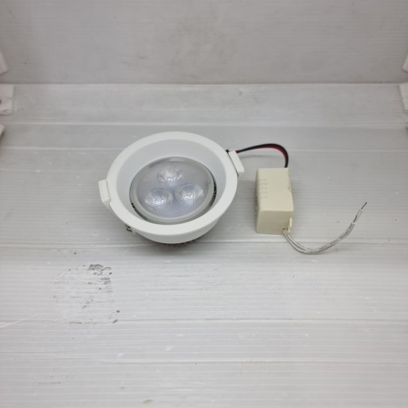 downlight plafon led 3mata 3w 3 watt - spotlight lemari partisi 3watt 3w 220volt