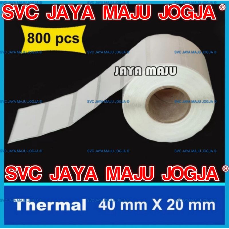 

LABEL STICKER BARCODE THERMAL 40 X 20 - 40X20MM - 1 LINE - ISI : 800 PCS - DIRECT THERMAL || LABEL BARCODE TANPA RIBBON || 40 X 20 THERMAL TOP COAT - 1 LINE - FACE OUT - ISI 800 PCS || CORE 1" || 40X20 LABEL TAG TOKO FASHION BUTIK DISTRO