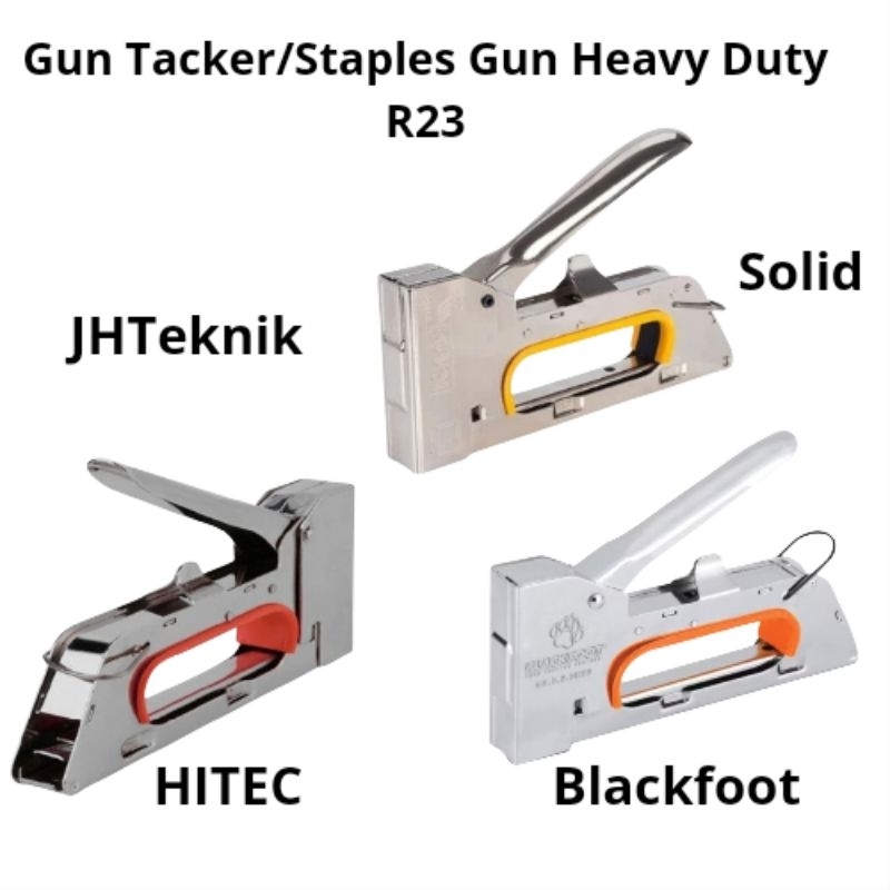 

Gun Tacker R23 Solid,Hitec,Blackfoot/Staples Gun Heavy Duty R23/Staples Tembak Manual R23 100% ORIGINAL