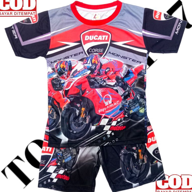 KODE I22T SETELAN BAJU SEPEDA ANAK ANAK GAMBAR MOTOR GP NEW TERLARIS  BAJU SETELAN MOTO GP ANAK LAKI