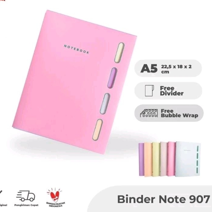 

topla binder note 907 A5 binder buku catatan sekolah kerja kuliah warna pastel A5