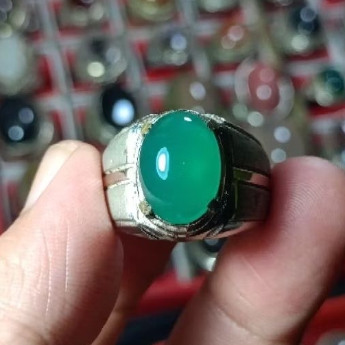 Batu Cincin Akik Bacan Palamea Super Kristal Giwang kantoran