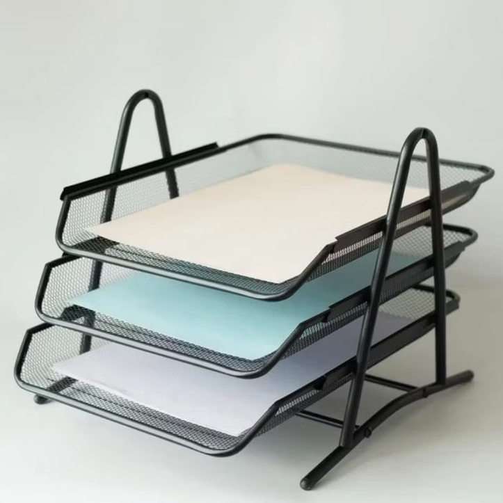 Rak Besi 3 Susun Meja/Dokumen Tray 3 Susun