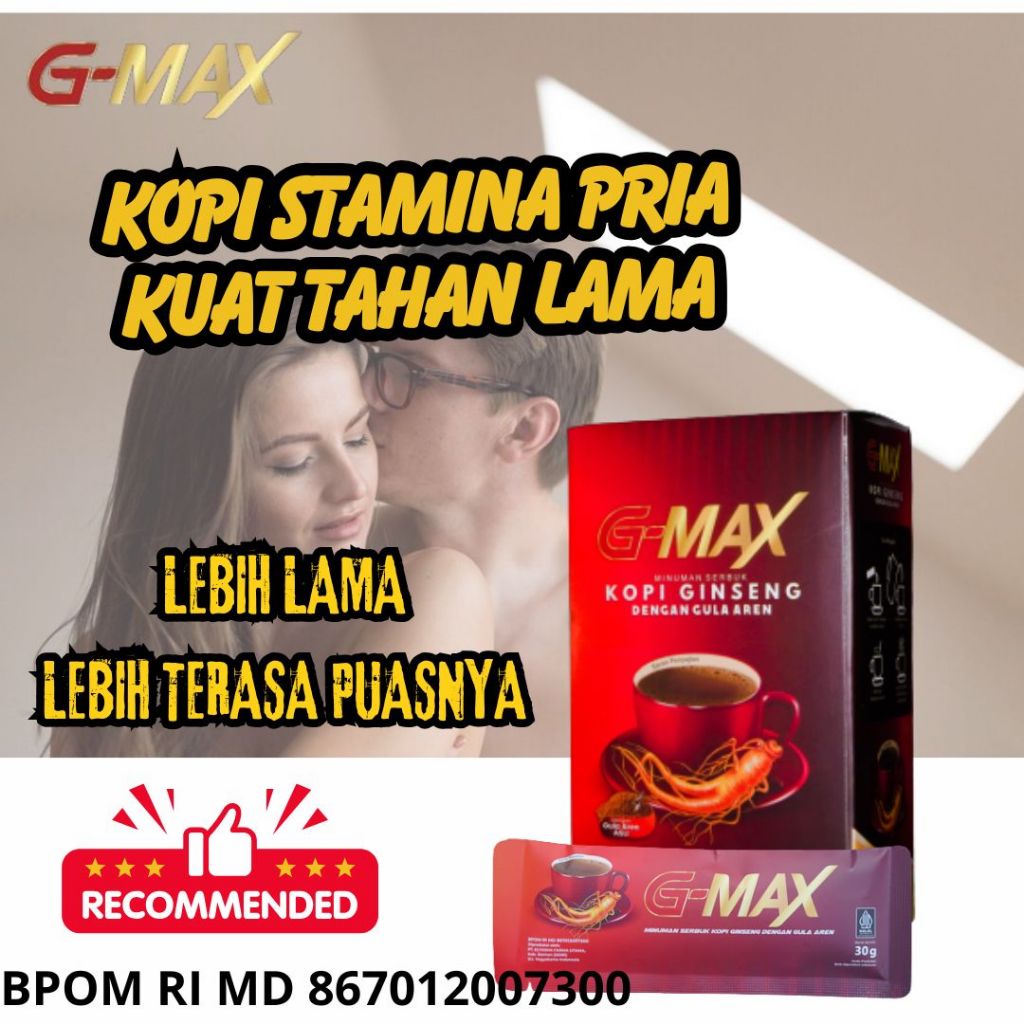 

Kopi G max Original Kopi Gingseng Terbaik 1 box Isi 10 Sachet