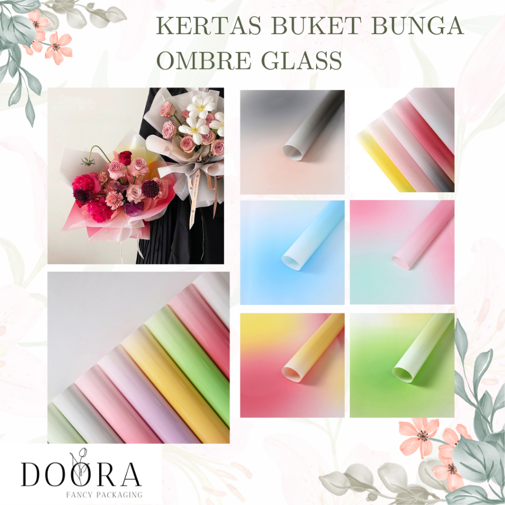 

Kertas Cellophane Buket Bunga Ombre Glass