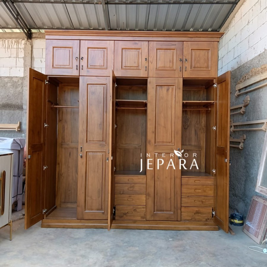 Lemari Pakaian Kayu Jati Lemari Baju Gamis - Interior Jepara
