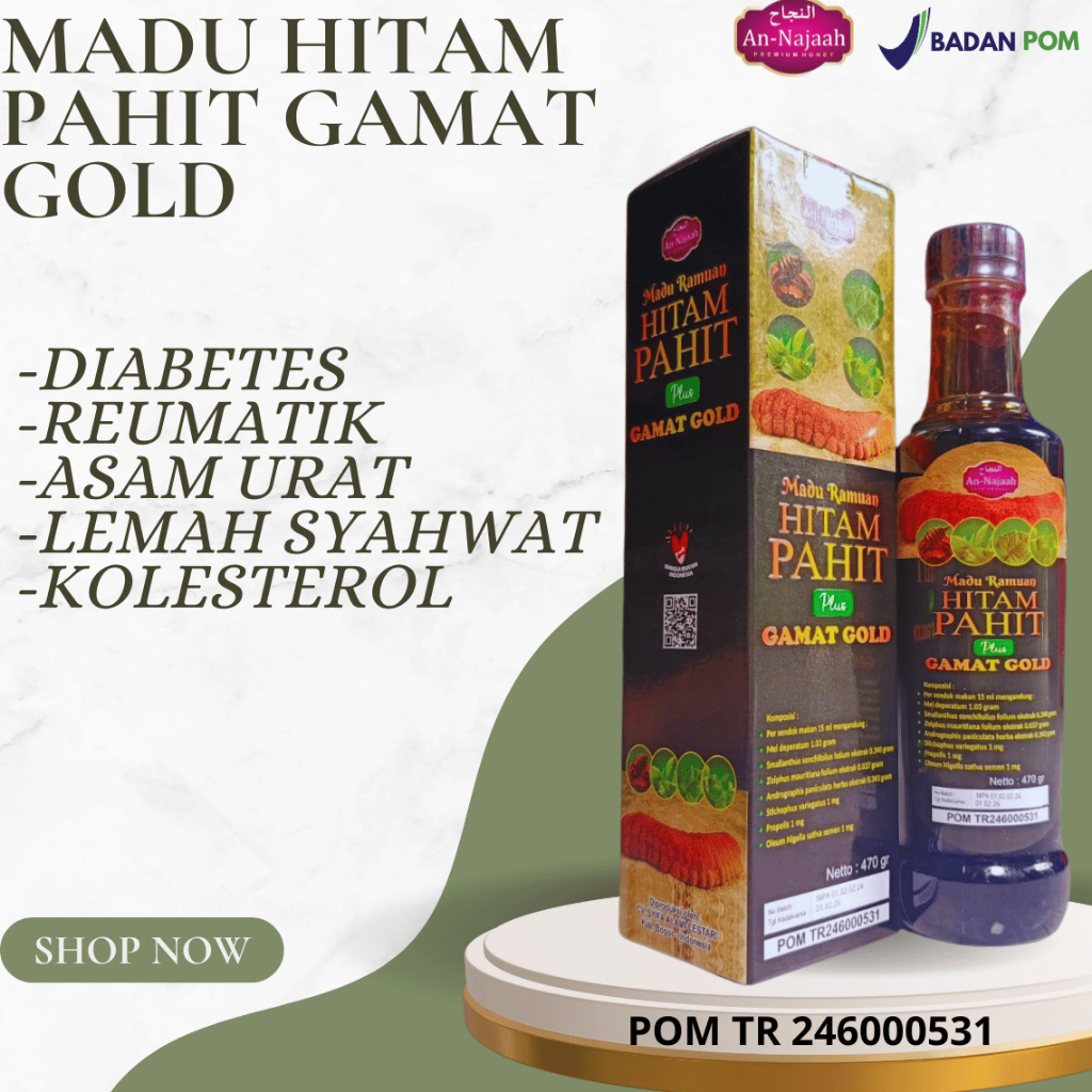 

Madu Hitam Pahit An Najaah plus propolis 470 gram