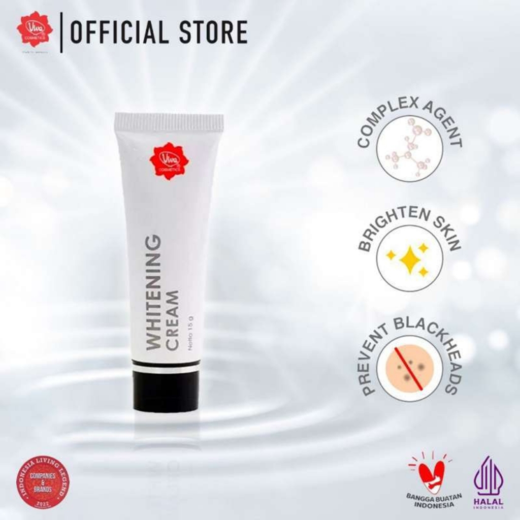 Viva Whitening Cream 15gr / Untuk Menghilangkan Flek Hitam Noda Hitam