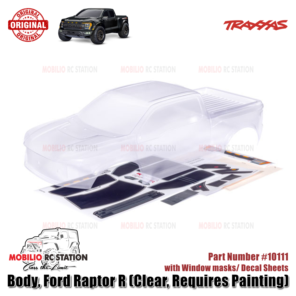 Traxxas Part #10111 Body Ford Raptor R Clear for RC Ford F-150 Raptor R 4X4