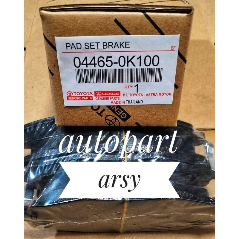 BRAKE PAD SET / KAMPAS REM DEPAN MOBIL TOYOTA INOVA 04465-OK100