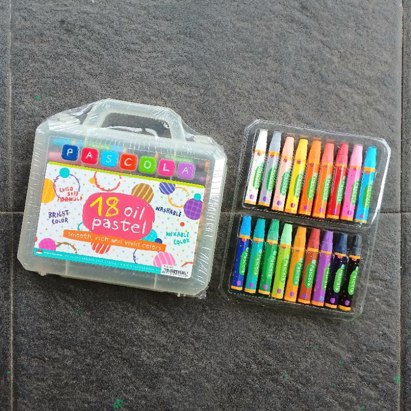 

Crayon Oil Pastel Pascola 18 Warna ( Set ) [ Original ]