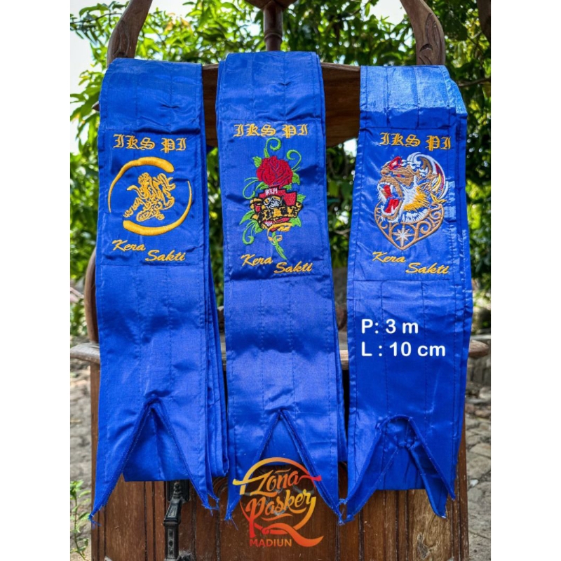 SABUK IKS PI / SABUK BIRU BORDIR IKS PI KERA SAKTI BAHAN STANDART