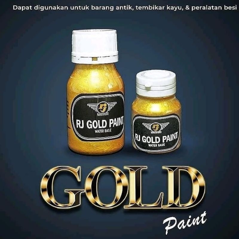 Gold paint cat warna emas water base, silver paint cat water base warna silver