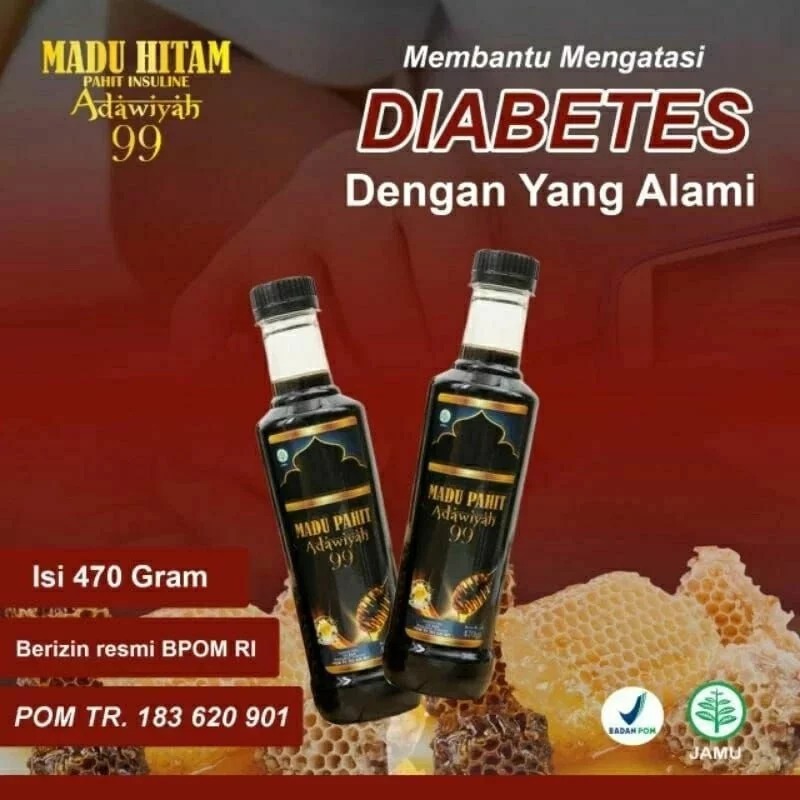 

MADU PAHIT ADAWIYAH 99 HERBAL DIABETES ASAM LAMBUNG KOLESTEROL ASAM URAT HIPERTENSI DAN STAMINA