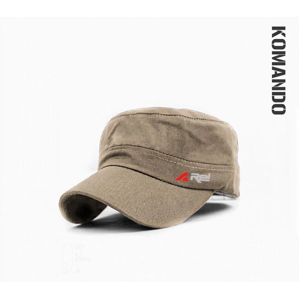 Topi Komando Pria Wanita Terbaru/Topi Komando Sablon Motif Keren/Topi Komando Polos