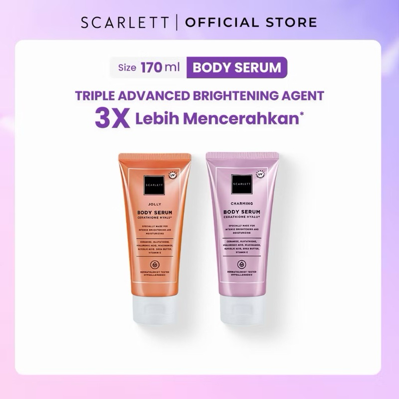 SCARLETT WHITENING BODY SERUM TUBE 170ML Original 100%