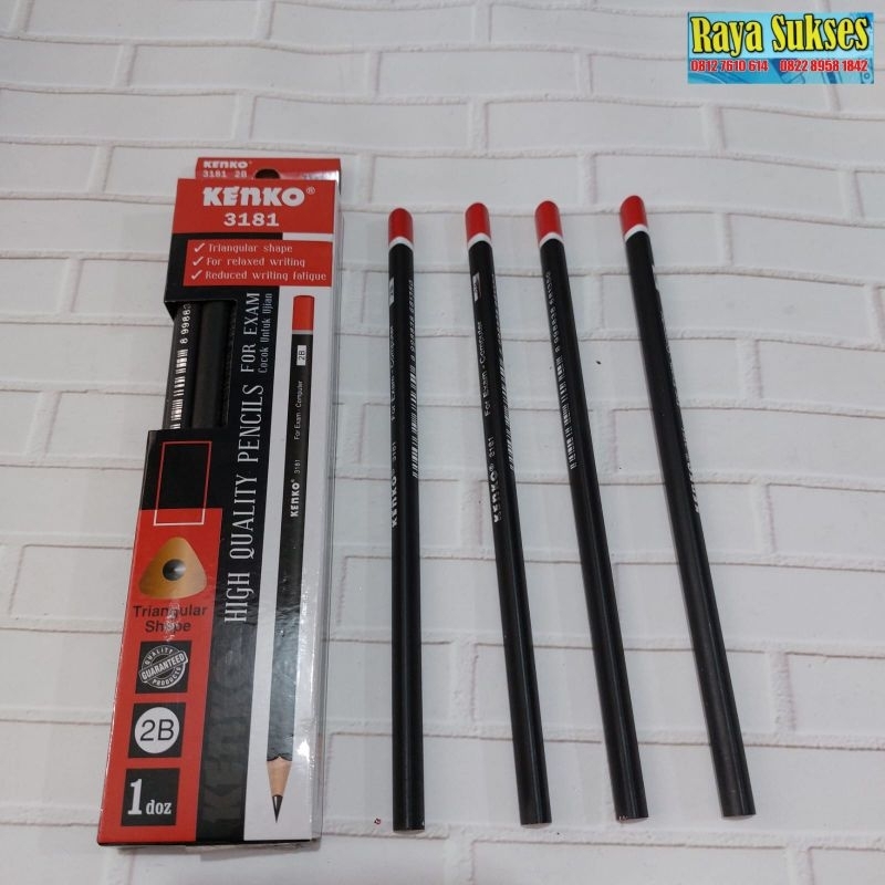 

Pensil Kenko 2B 3181 (1 Lusin Isi 12 Pcs)