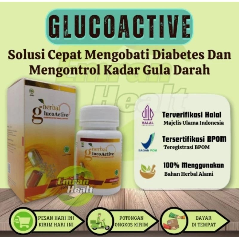GLUCOACTIVE OBAT HERBAL ATASI DIABETES 100% ASLI ORIGINAL
