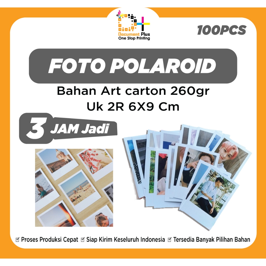 

Polaroid 25pcs ukuran 5x6 cm 2R