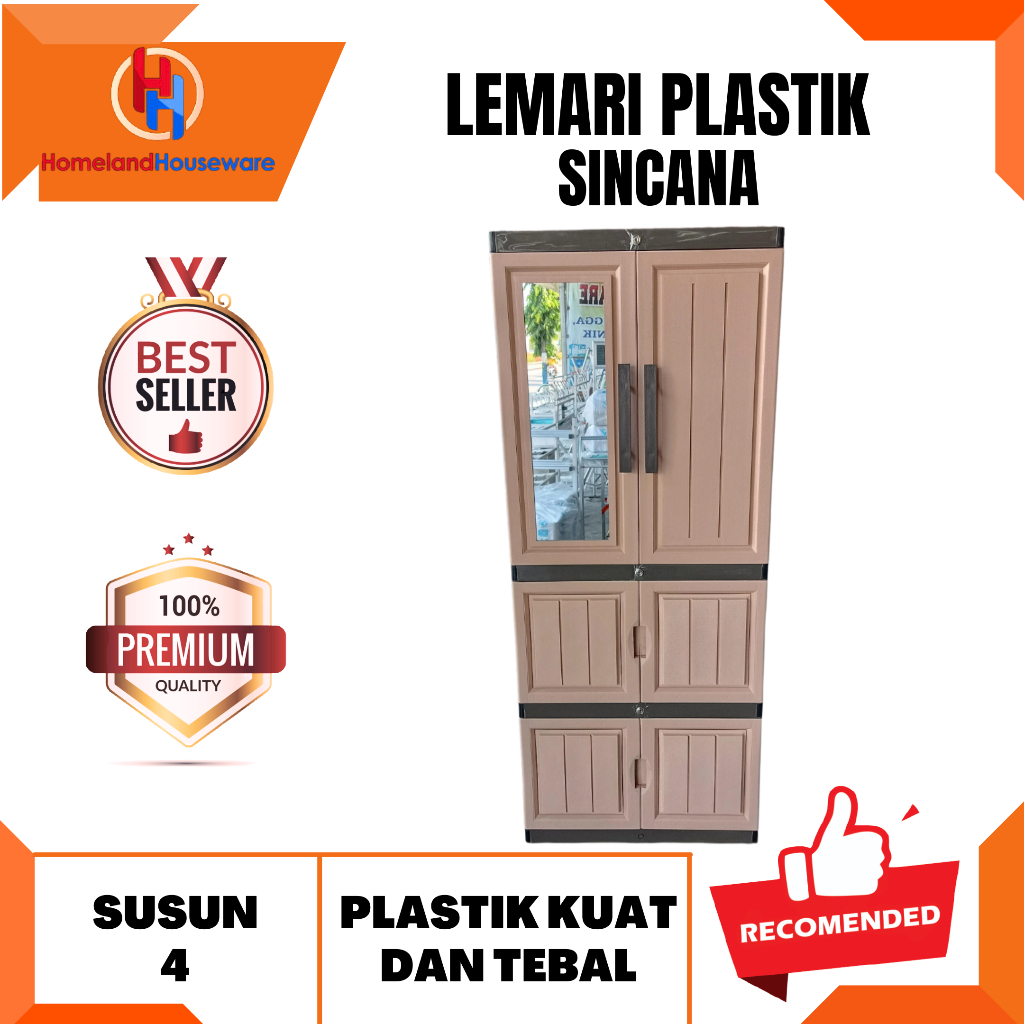 SIAP KIRIM-READY MADIUN/LEMARI PLASTIK SINCANA 4 SUSUN 6 PINTU/LEMARI PAKAIAN PLASTIK SINCANA 6 PINT
