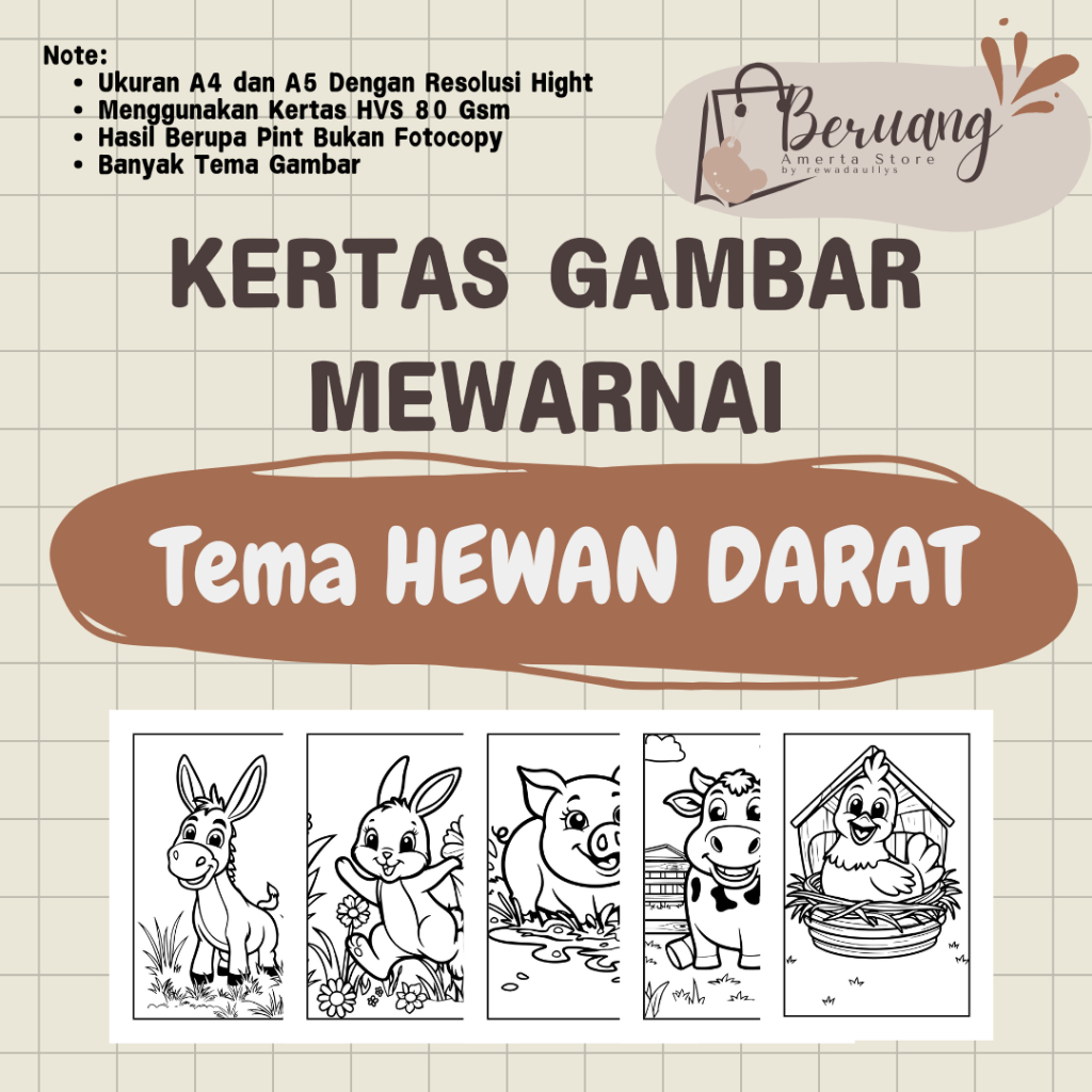 

Gambar Mewarnai Anak TEMA HEWAN DARAT