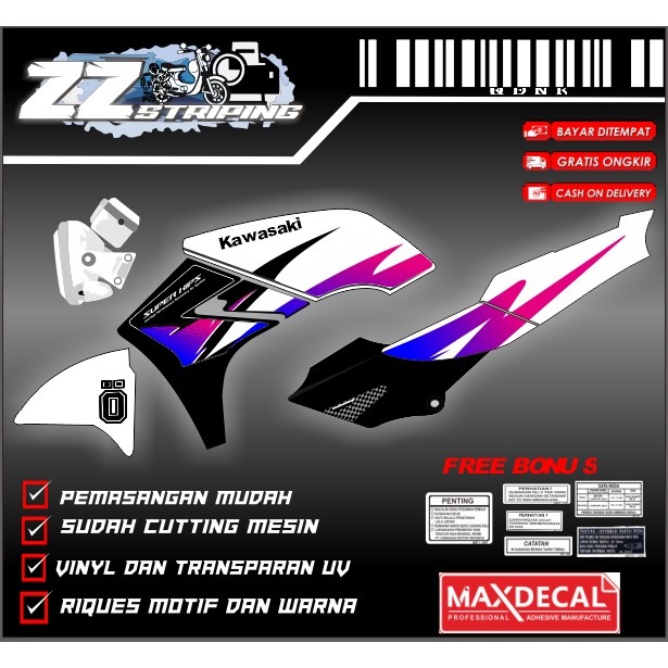 STRIPING VARIASI MOTOR NINJA R 01 (BISA REQUEST)