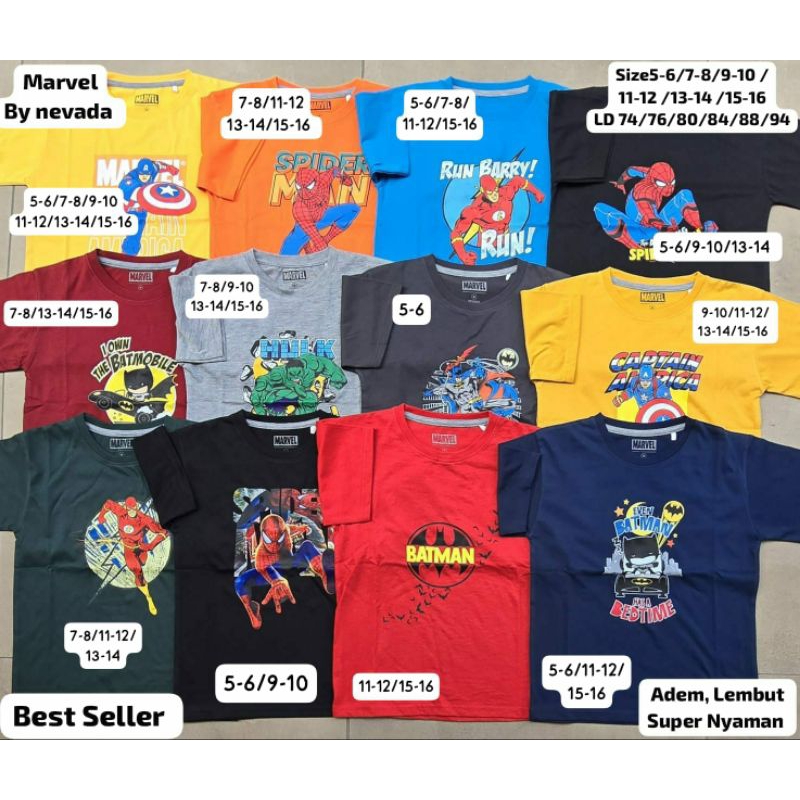 Kaos Anak Laki-laki Original Brand Marvel X Nevada