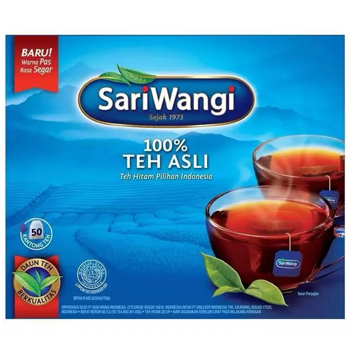 

Teh Sari Wangi All Variant / Teh Mawar / Original / Melati / Jahe Kunyit / Kurma Madu isi 25