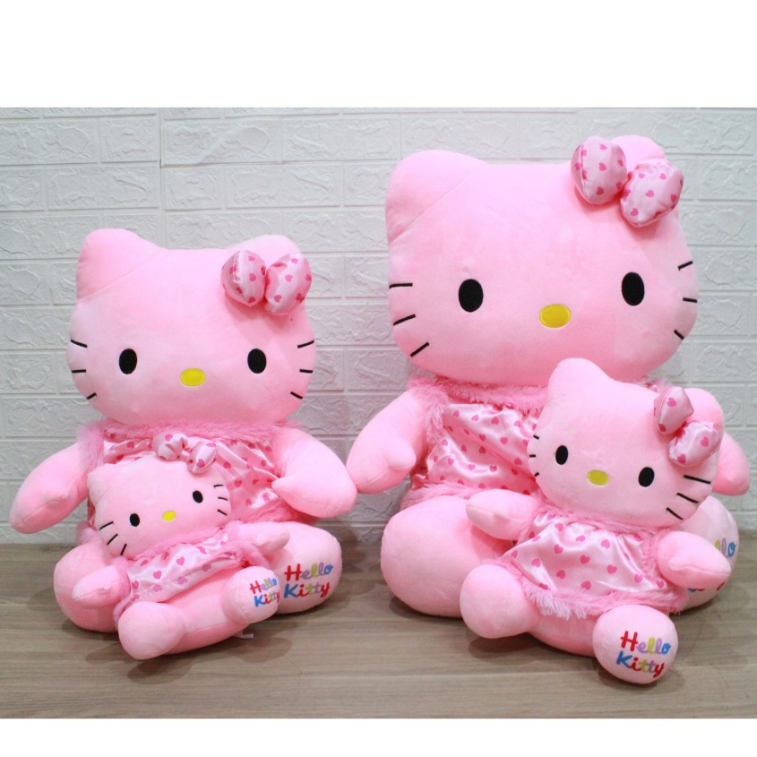 Boneka Hello Kitty Winter Pink L - Boneka Hello Kitty
