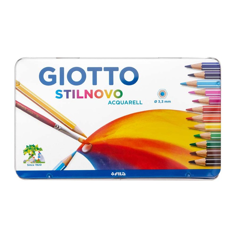 

Giotto Stilnovo Aquarelle Metal Box 12 Colours