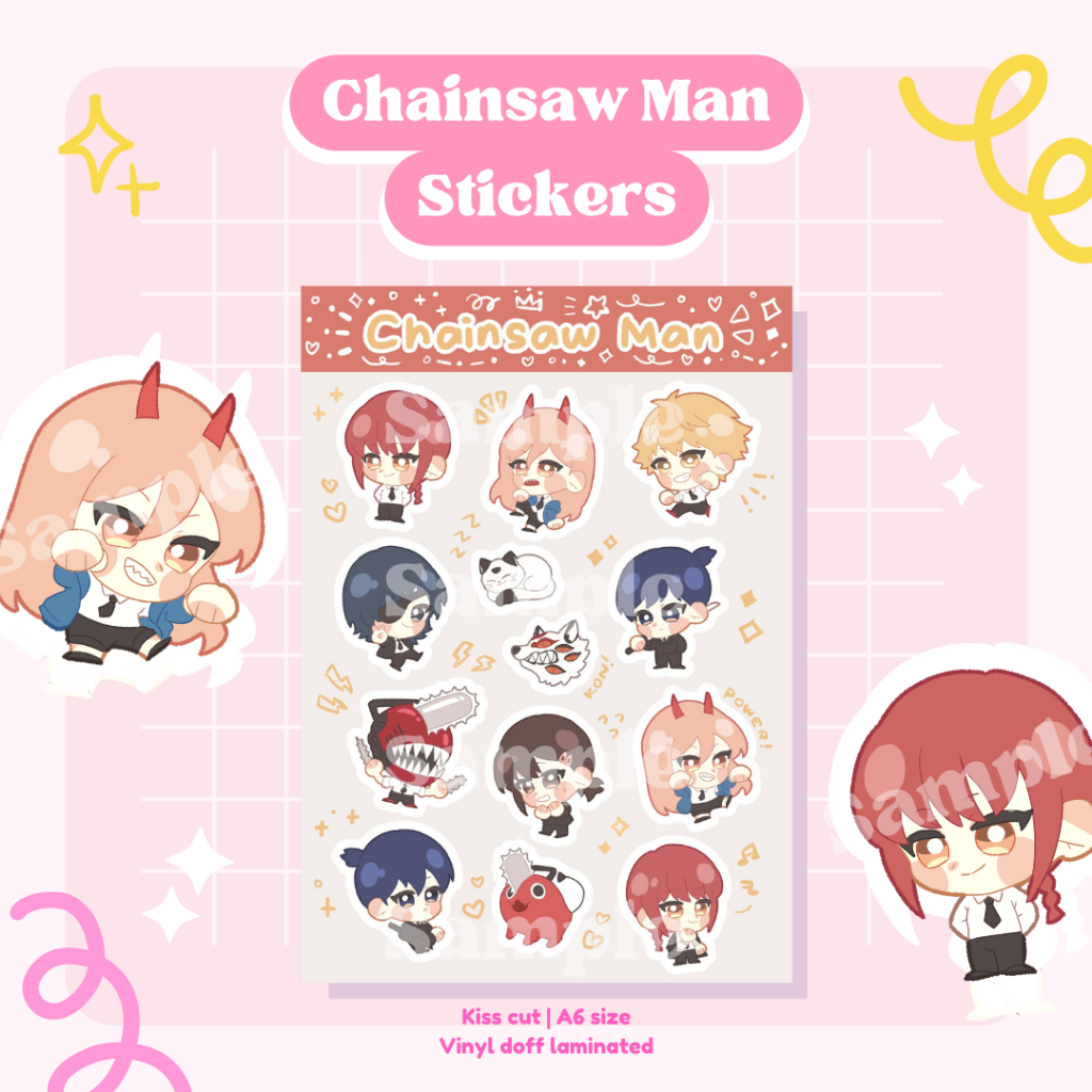 

Chainsaw Man Sticker | Sticker Anime Aesthetic