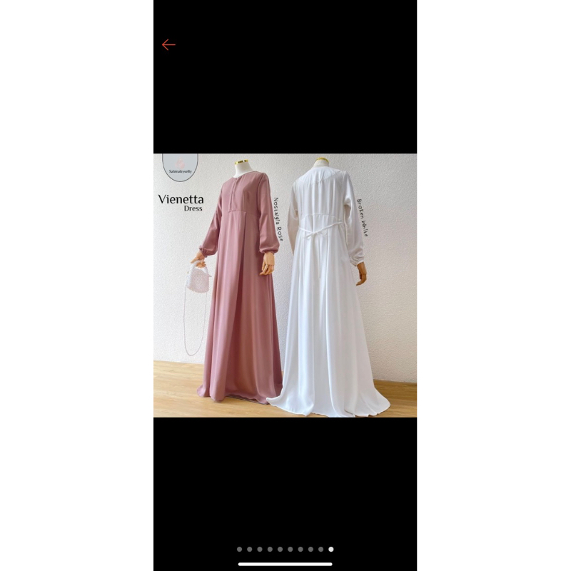 VIENETTA DRESS Sabina by Selly Gamis Best Seller Dress Pesta Gamis Polos Daily Dress Bahan Torino Lu