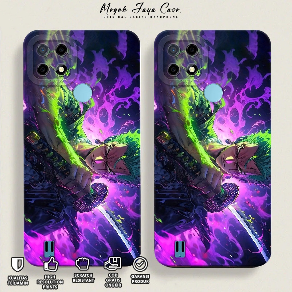 Softcase REALME C21 - Case Hp REALME C21 Motif Roronoa Zoro - Silikon Hp REALME C21 - Kondom Hp REAL