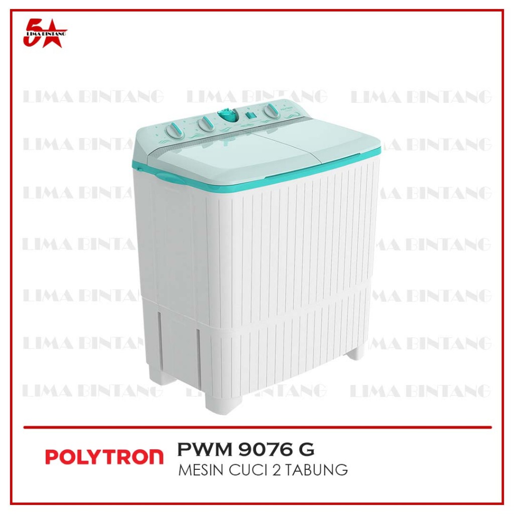POLYTRON MESIN CUCI 9KG  PWM 9076 G