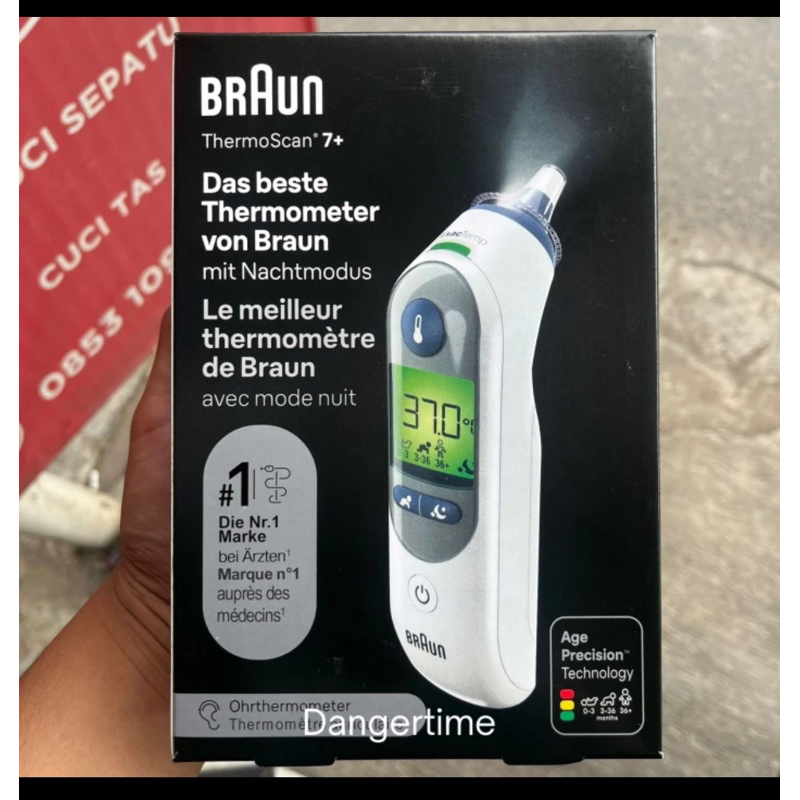 Braun IRT 6525 Termometer Telinga Infrared ThermoScan 7+