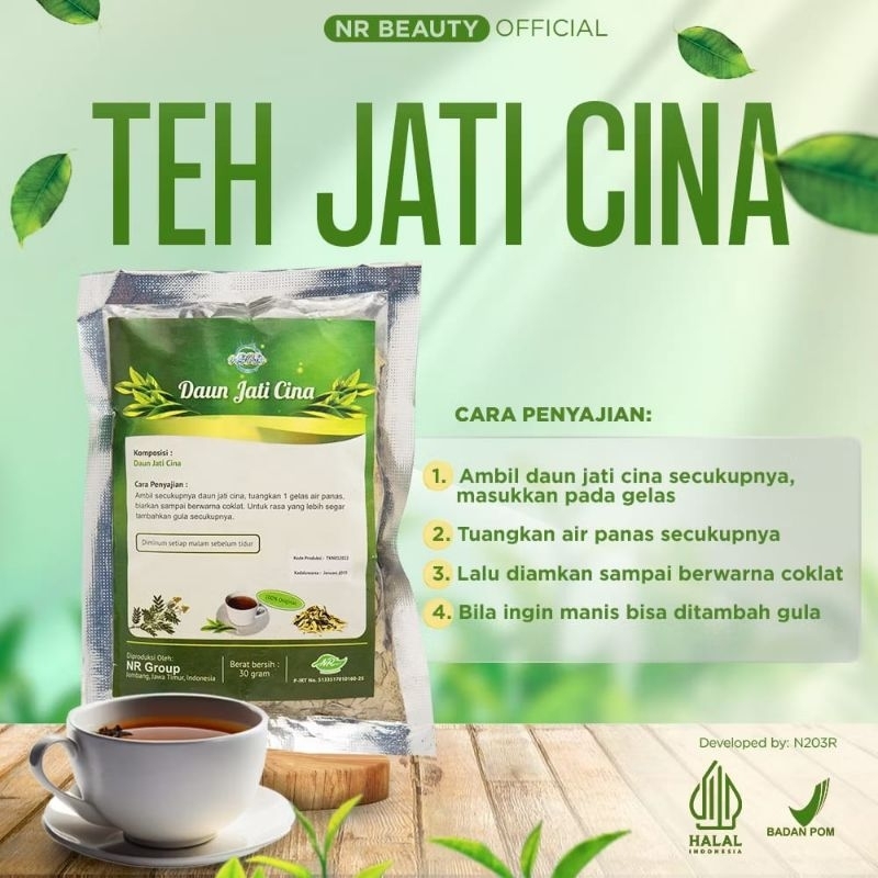 

N203R Teh Daun Jati Cina Original NR Beauty 30 gr (P-IRT)