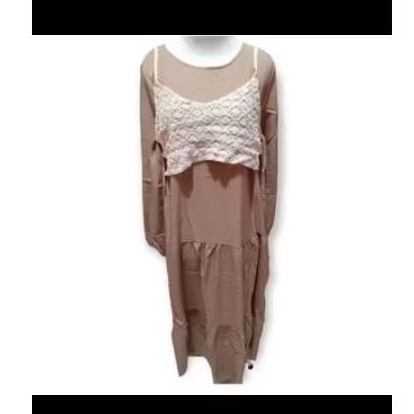gamis 2in1 vest rajut