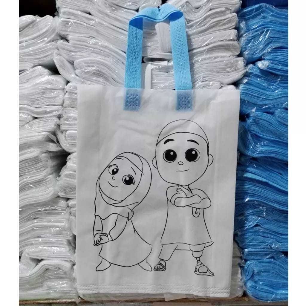 

HLC - (1pcs) Tas Spunbound Mewarnai 70 GSM Handle uk 30X40X8 Versi 3 / Tas Goodie Bag/ Tas Bahan Canvas