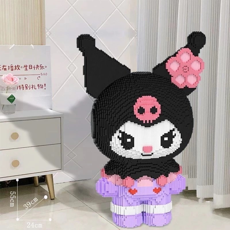 best sale 55cm lego bricks jumbo kuromi besar nano block sanrio anime series bricks education nano