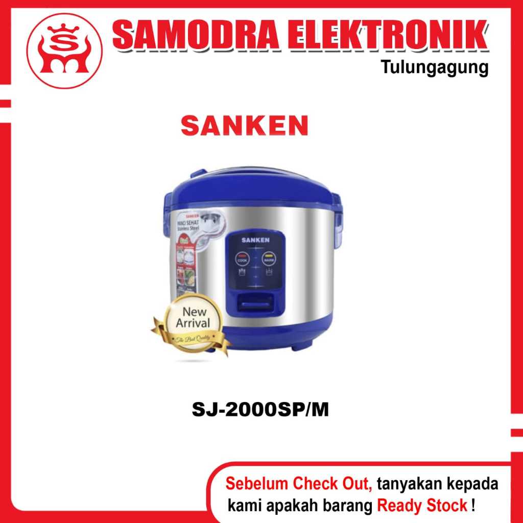 Magic Com Stainless SANKEN SJ-2000 SP/M | Magic Com 1.8 Liter Sanken Stainless Steel