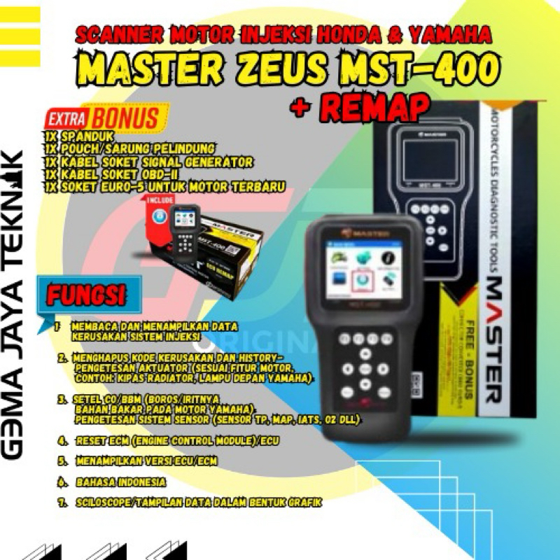 Scanner MST 400 Yamaha Master MST Remap ECU Maping Data