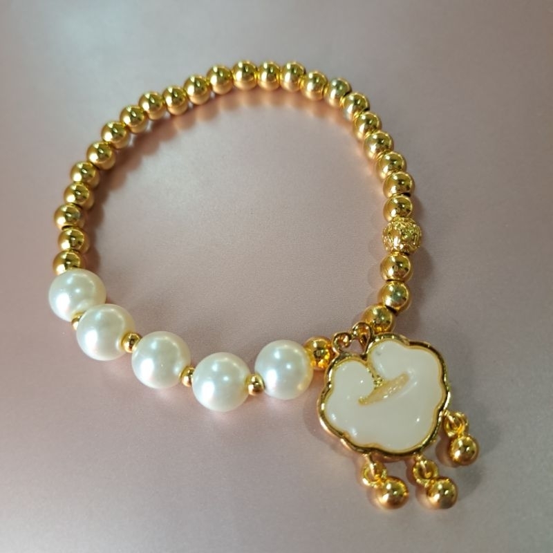 [GELANG] Gelang Titanium Mutiara Putih