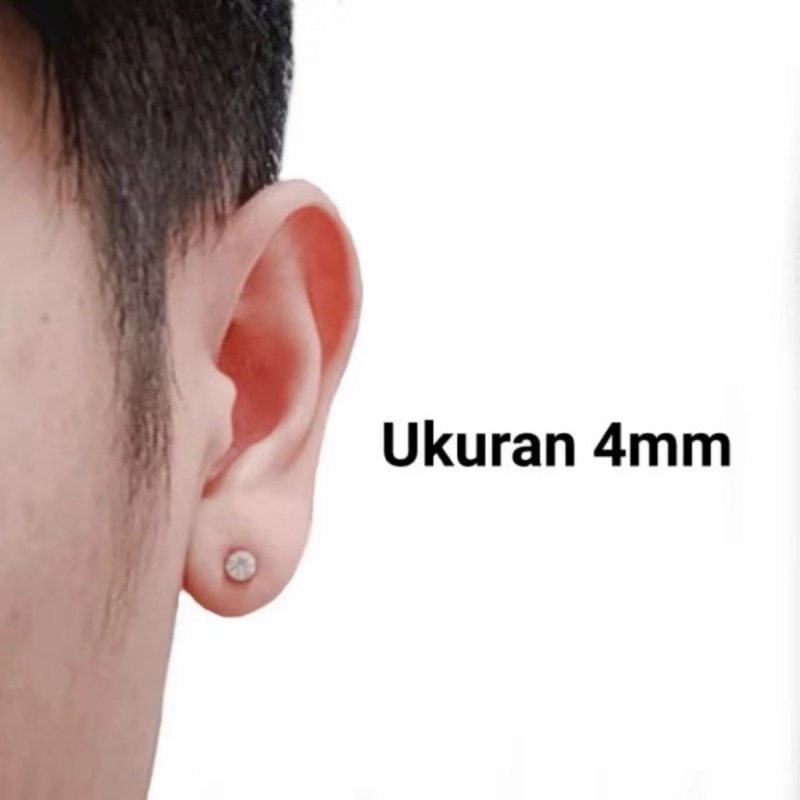 Anting Tempel/Anting Magnet (4Mm) Anti Karat [1PCS]
